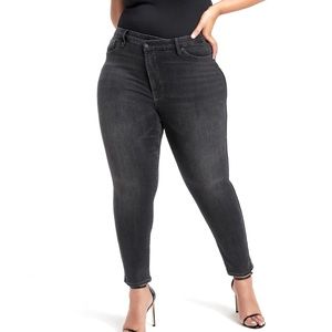 Good American Curve Skinny Crossover Black264 Jeans